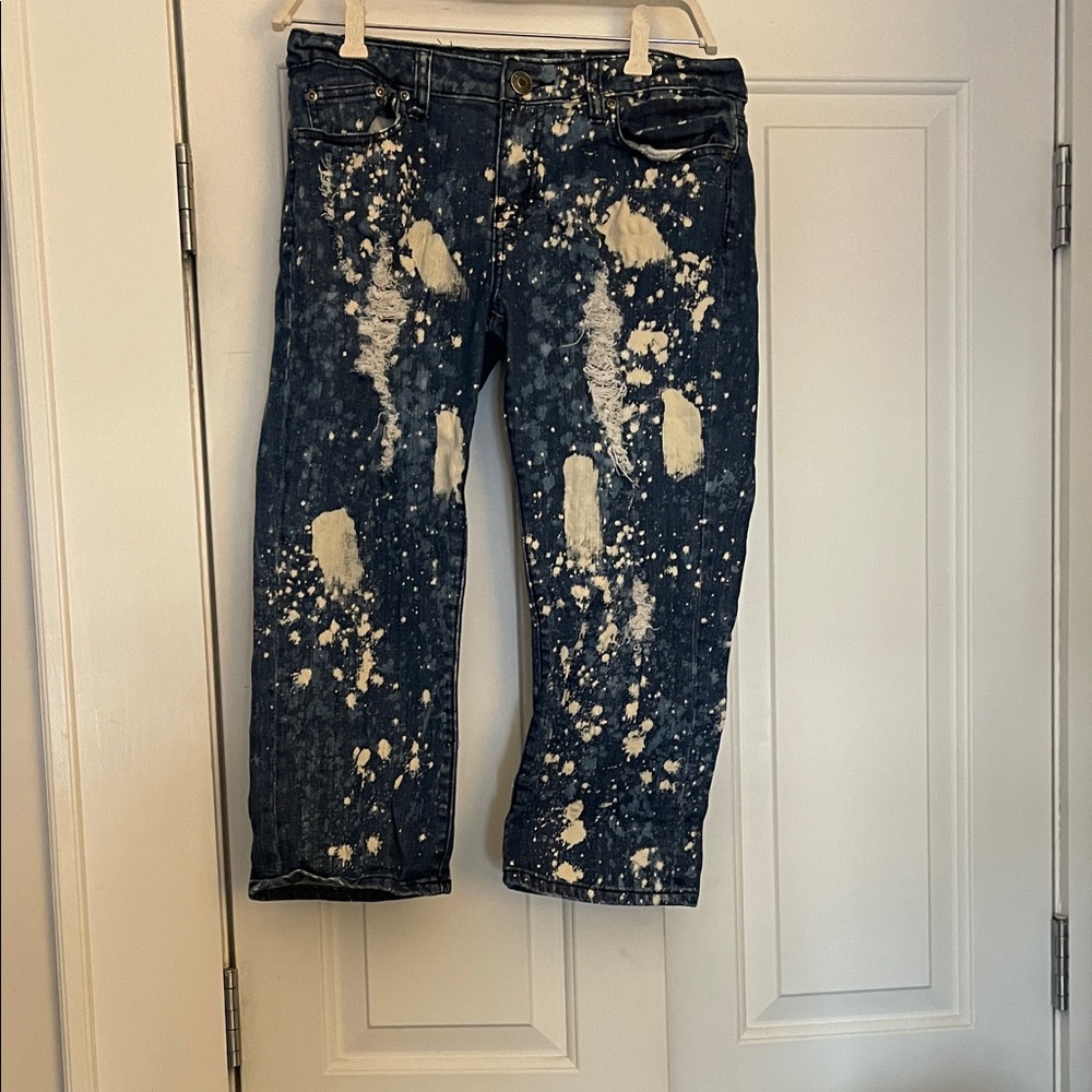 Stylish Blue and White Women's Jeans